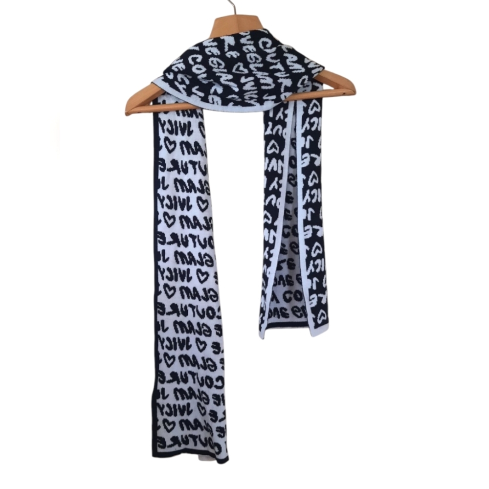 Juicy Couture Black & White Scarf Reversible